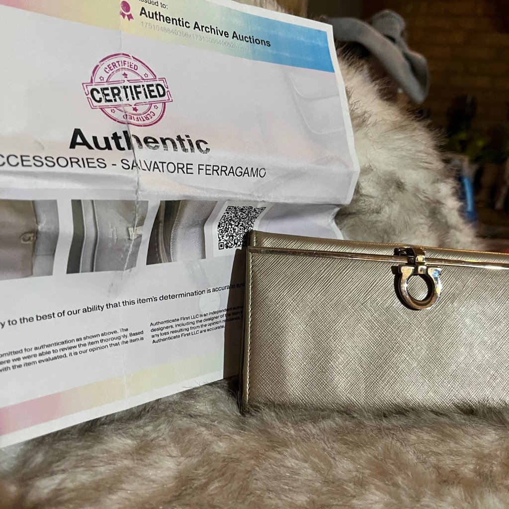 Certificate Of Authenticity - Free On This Gorgeous Salvador Ferragamo Wallet.